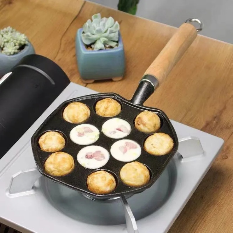 Takoyaki Pan Cast - Baking Takoyaki Pan 14 Holes Gift