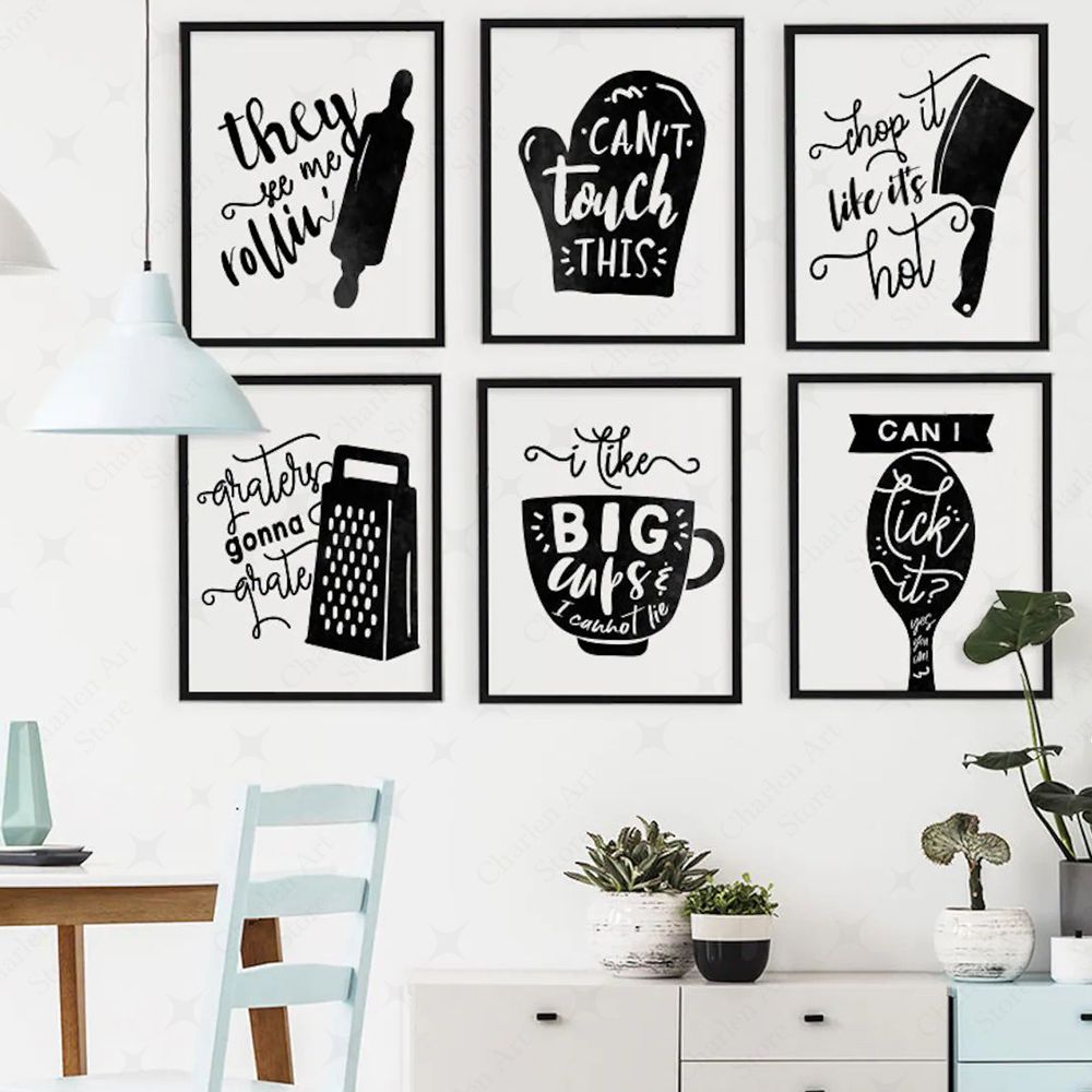 Home Cooking Quotes - Hand Drawn Cooking Utensil Big Cups