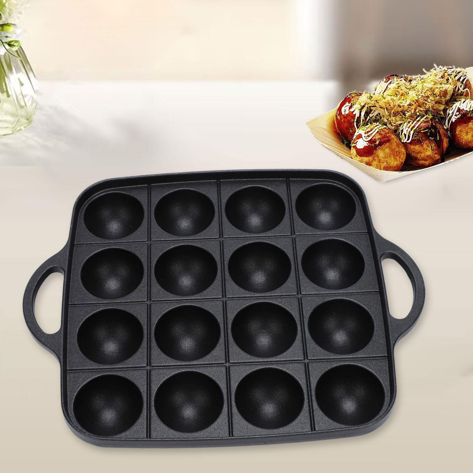 Takoyaki Pan Cast - Takoyaki Grill Pan 16 Cavities Easy