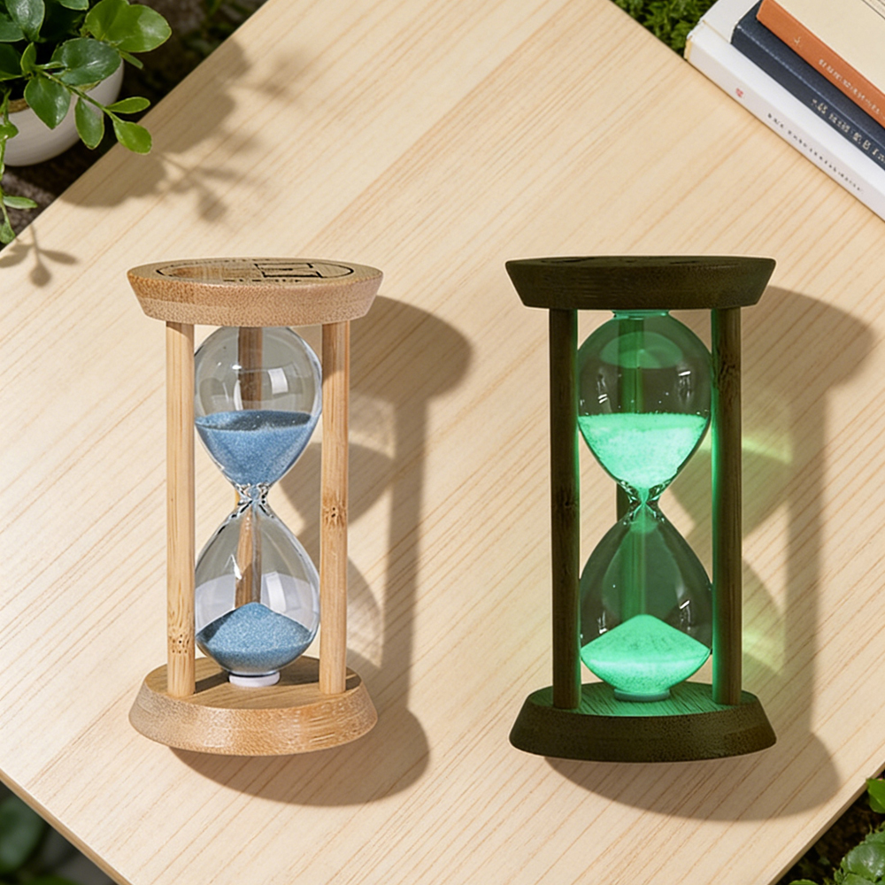 Home Cooking Game - Wooden Sand Timers Bamboo Hourglass 10/15/30