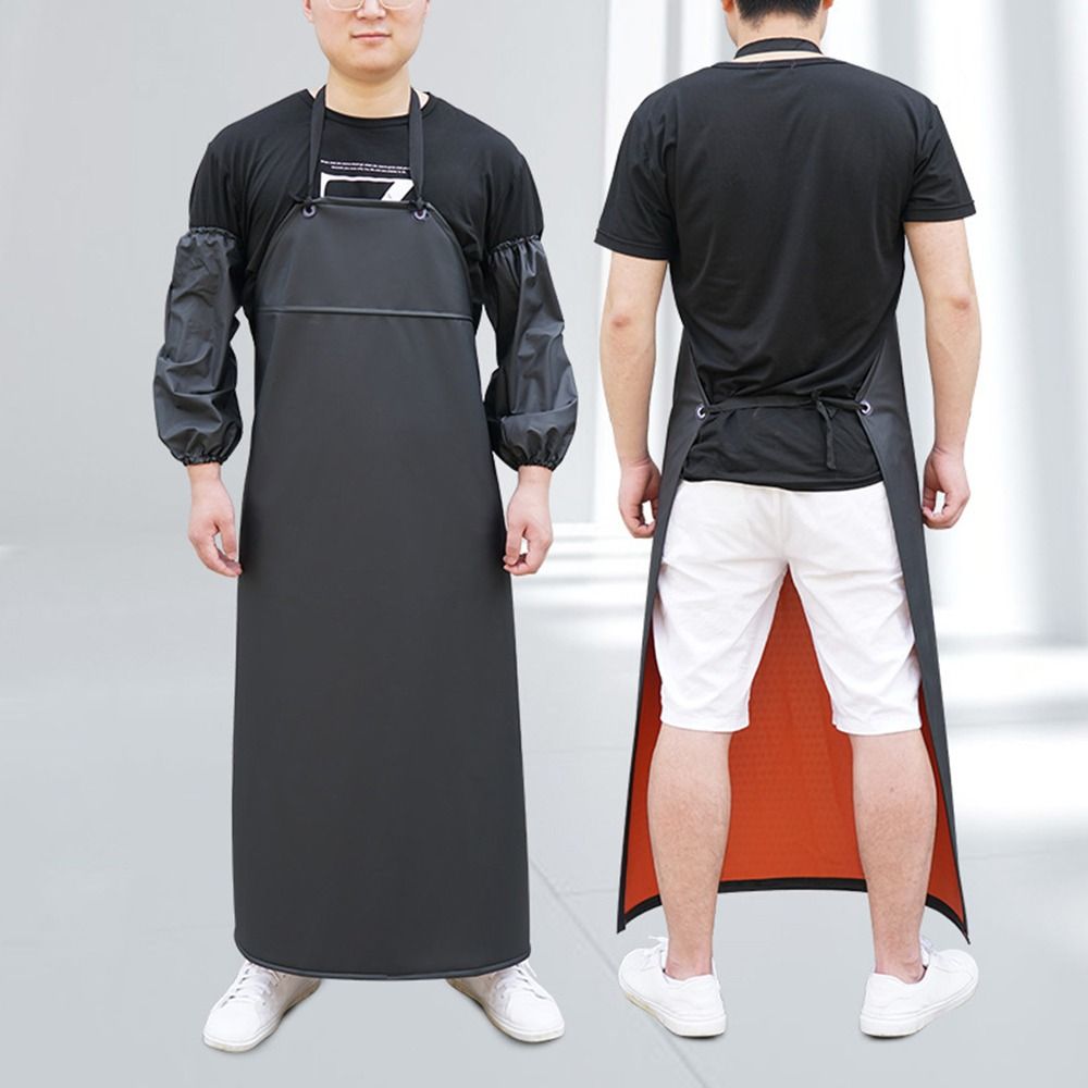 Soft PU Leather Kitchen Apron  - Home Cooking Work ulasan dan harga