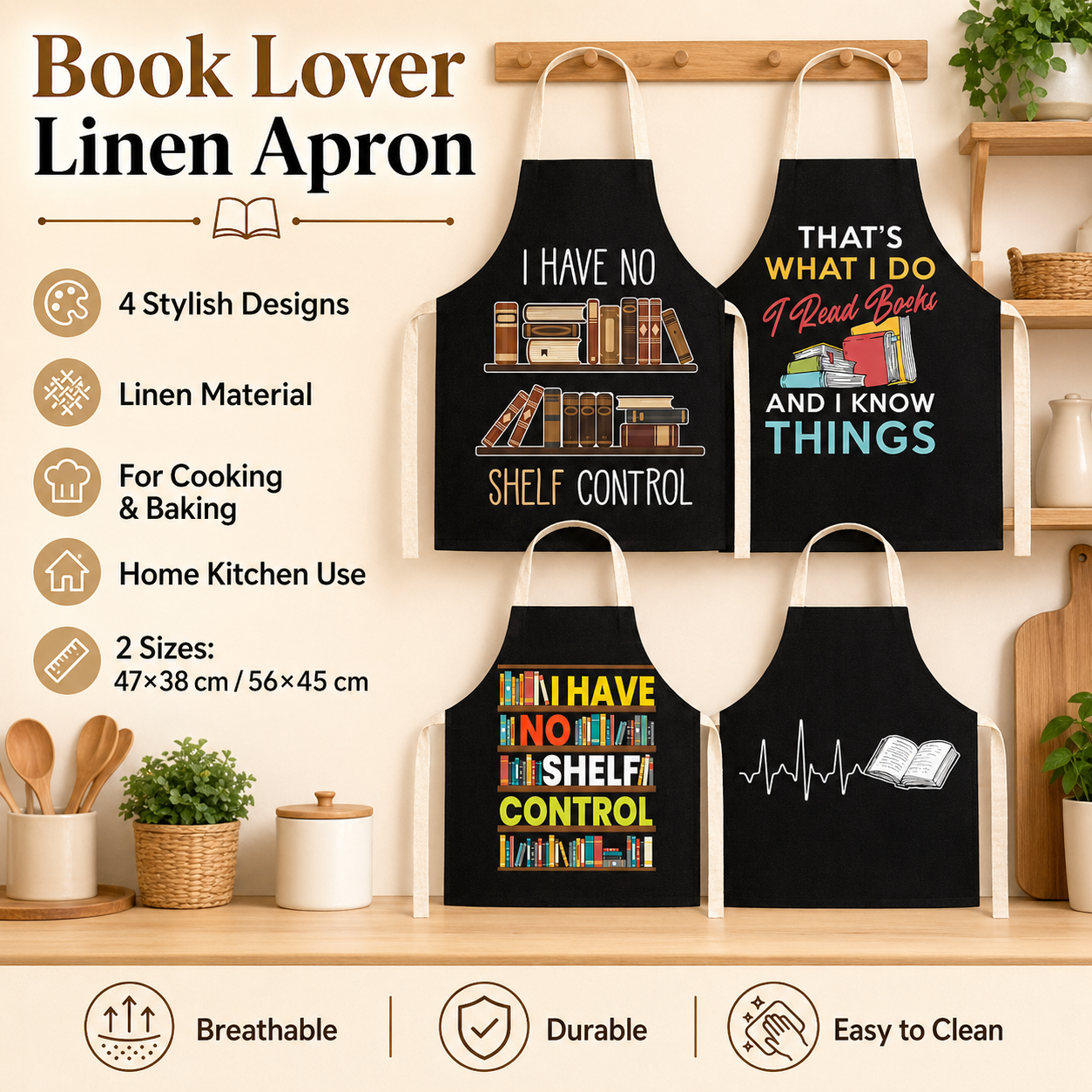 Book Lover Funny Quote Linen A - Home Cooking Quotes ulasan dan harga