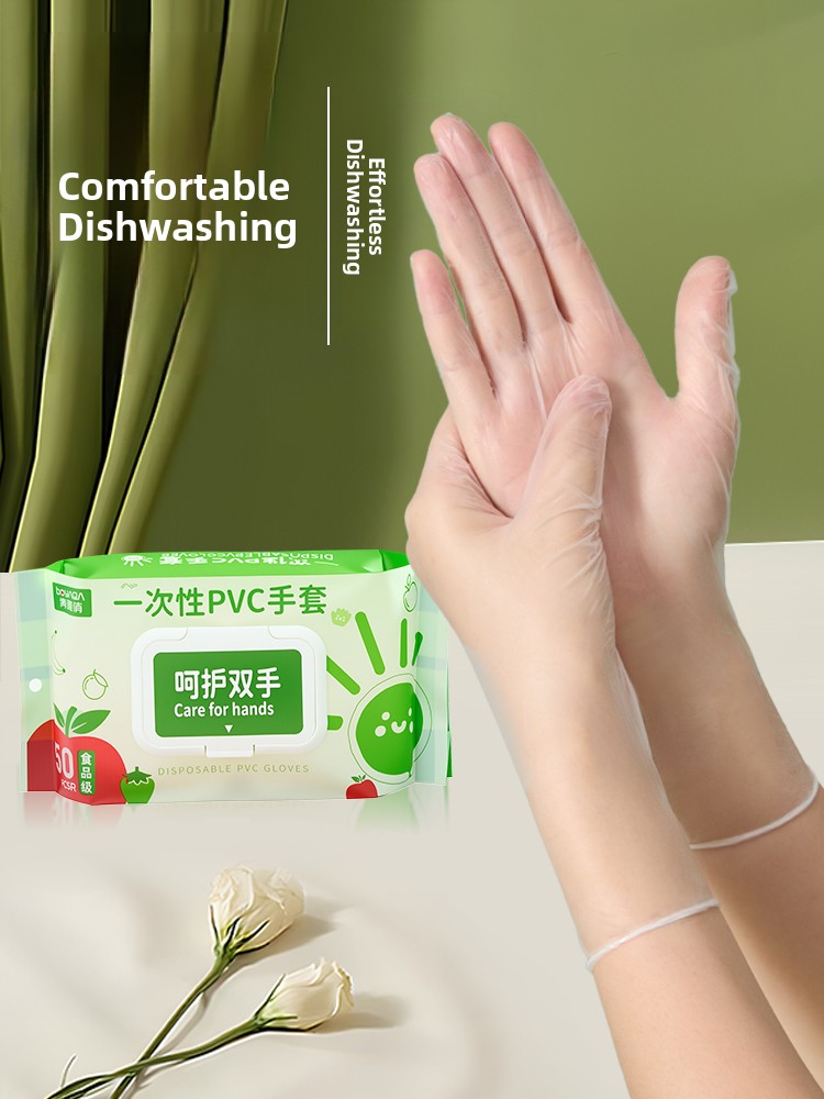 Food ade PVC Gloves Disposable - Home Cooking Oil Disposal ulasan dan harga
