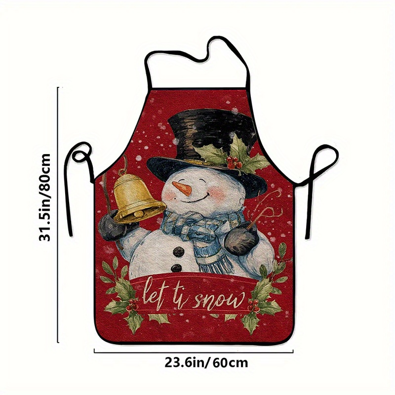 Christmas Snowman Print Apron, - Home Cooking Work ulasan dan harga