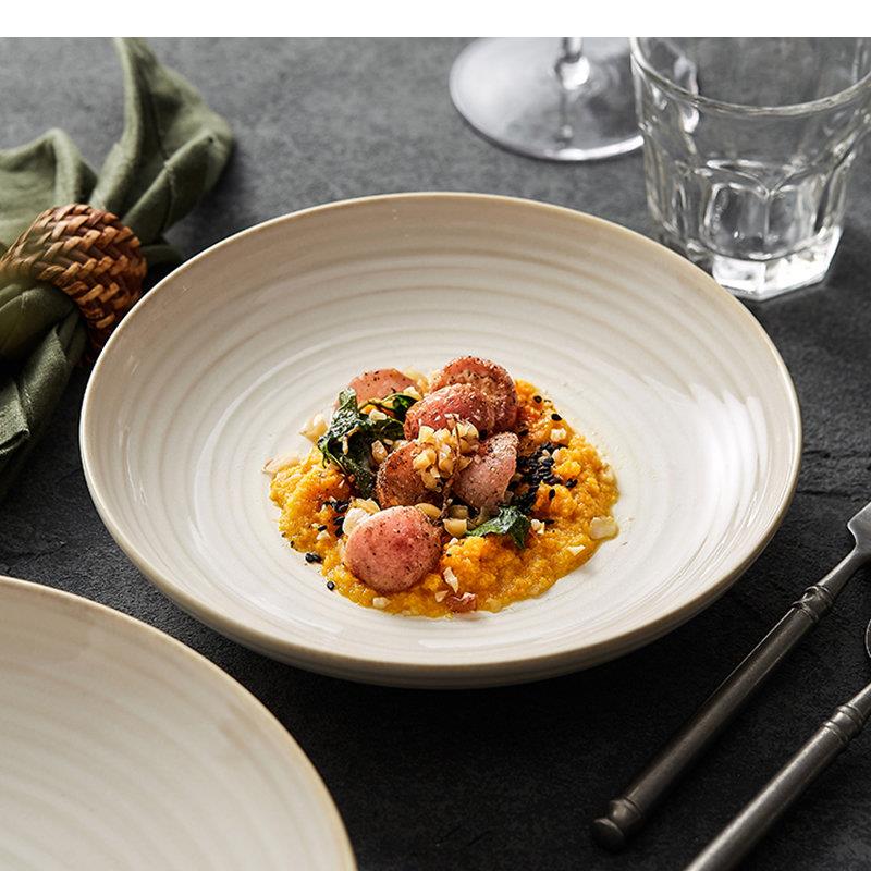 Round Specialty Ceramic Pasta  - Home Cooking Fried Rice ulasan dan harga