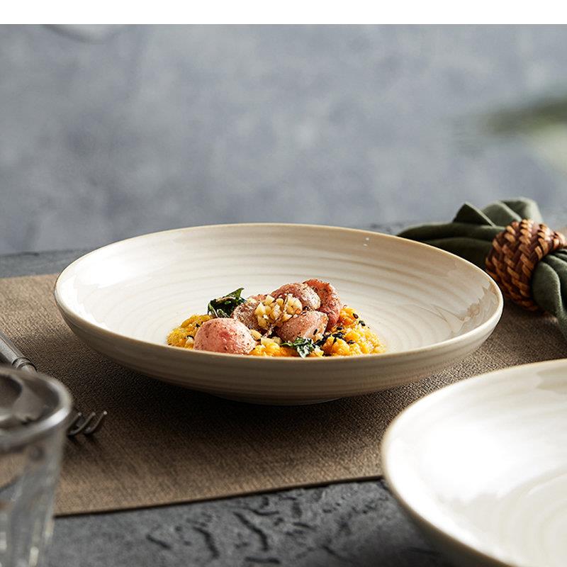 Round Specialty Ceramic Pasta  - Home Cooking Fried Rice ulasan dan harga