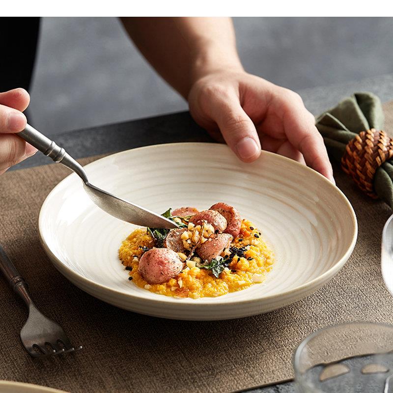 Round Specialty Ceramic Pasta  - Home Cooking Fried Rice ulasan dan harga