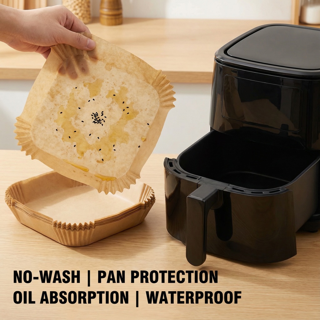 100pcs Thickened Air Fryer Pap - Home Cooking Oil Disposal ulasan dan harga