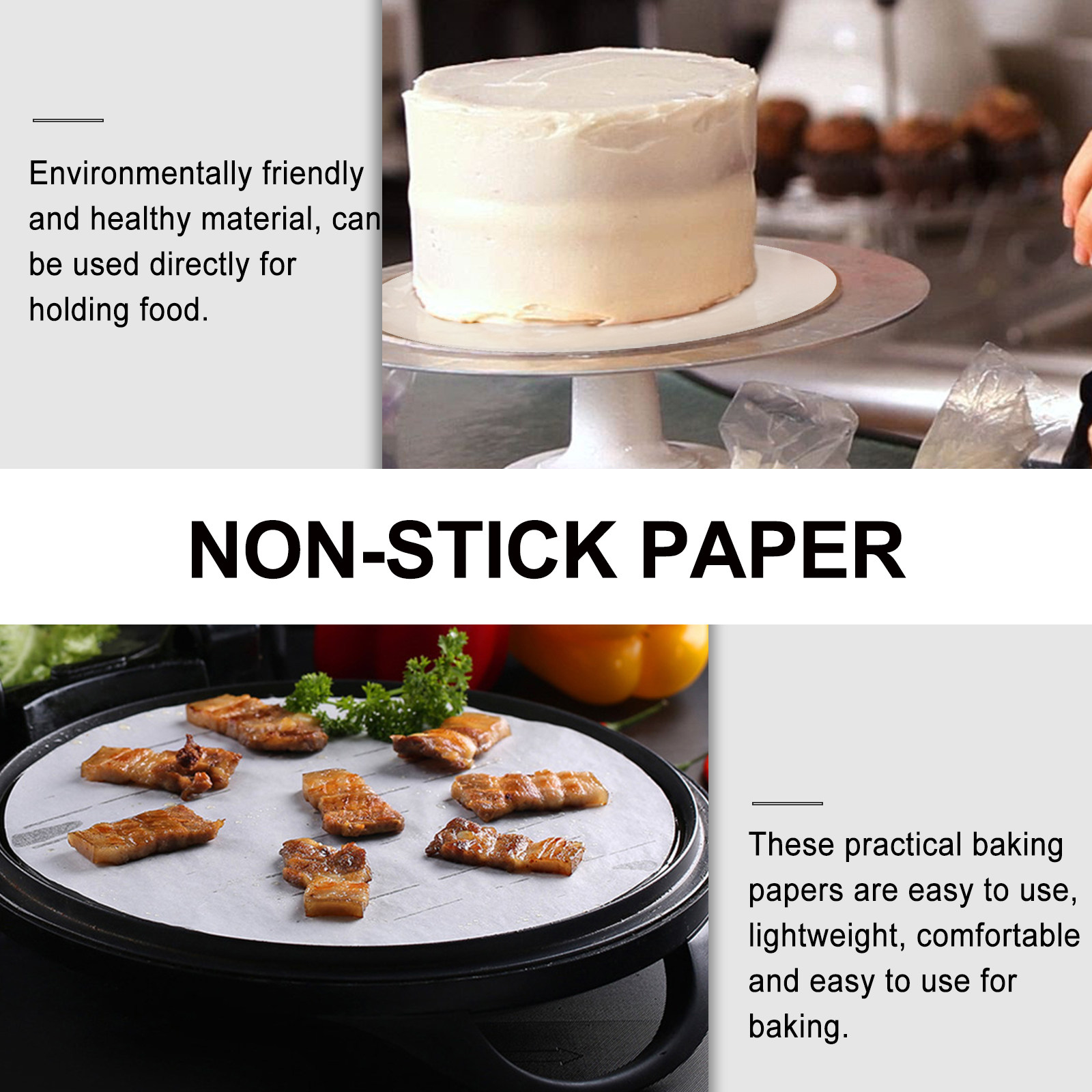 500Pcs Silicone Oil Paper Set  - Home Cooking Oil Disposal ulasan dan harga