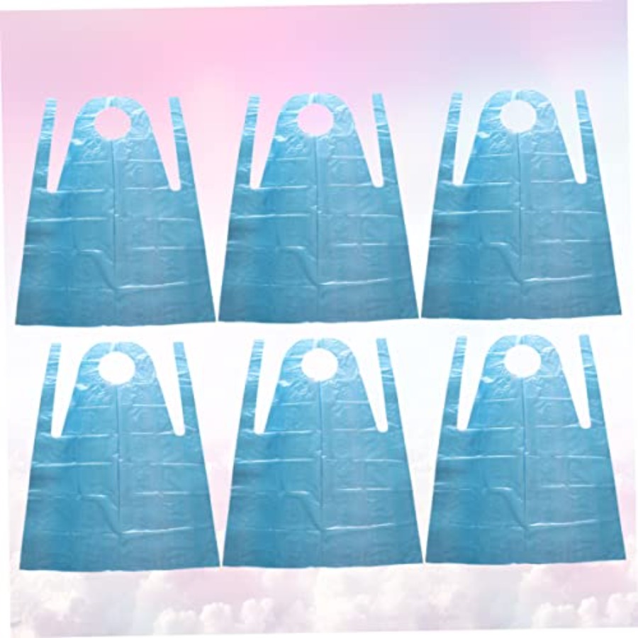 20pcs Disposable Aprons Blue S - Home Cooking Oil Disposal ulasan dan harga