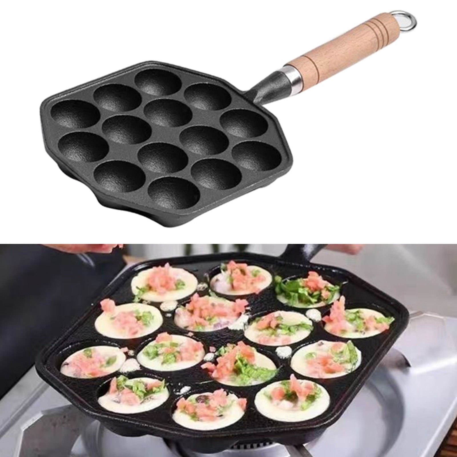 14 Holes Takoyaki Pancake Ball - Takoyaki Pan Cast ulasan dan harga