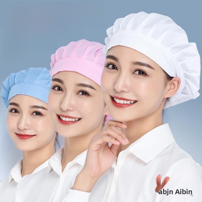 Pure Cotton Kitchen Hat Women' - Home Cooking Work ulasan dan harga