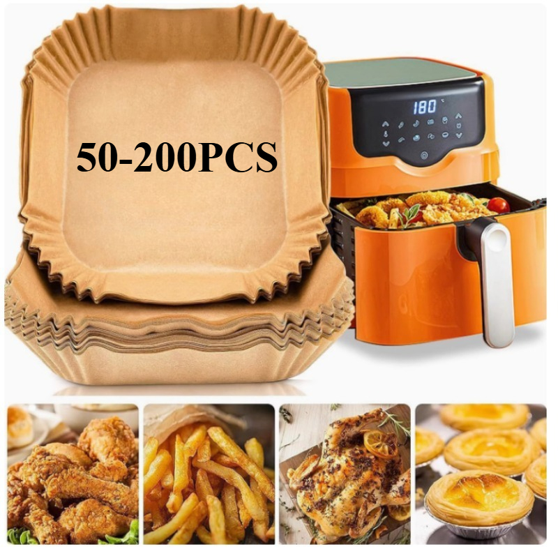50-200PCS Air Fryer Parchment  - Home Cooking Oil Disposal ulasan dan harga