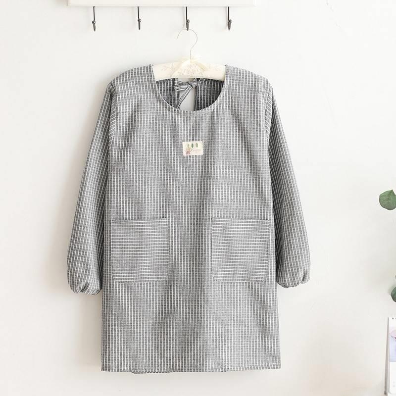 Long Sleeve Apron Women's Fash - Home Cooking Oil Disposal ulasan dan harga