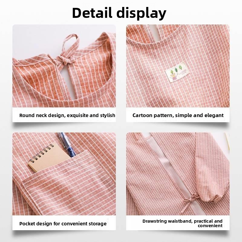 Long Sleeve Apron Women's Fash - Home Cooking Oil Disposal ulasan dan harga