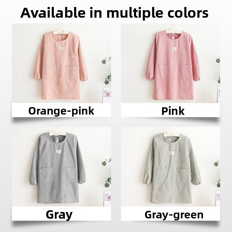 Long Sleeve Apron Women's Fash - Home Cooking Oil Disposal ulasan dan harga